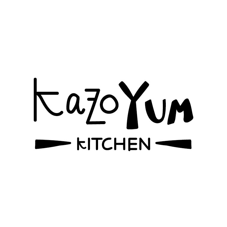 KazoYUM Kitchen Logo - black and white