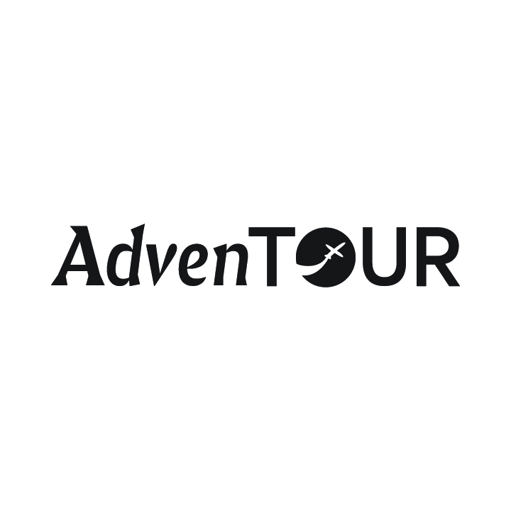 AdvenTOUR logo black & white