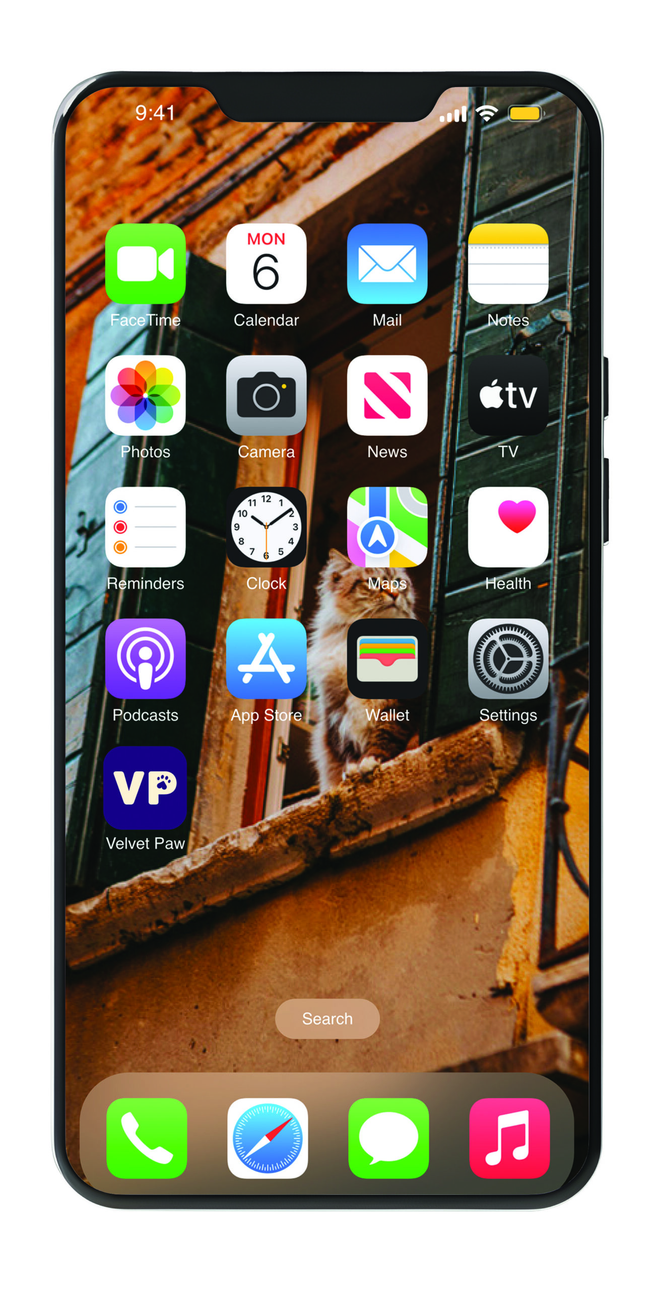 Velvet Paw Home Screen Final Prototype