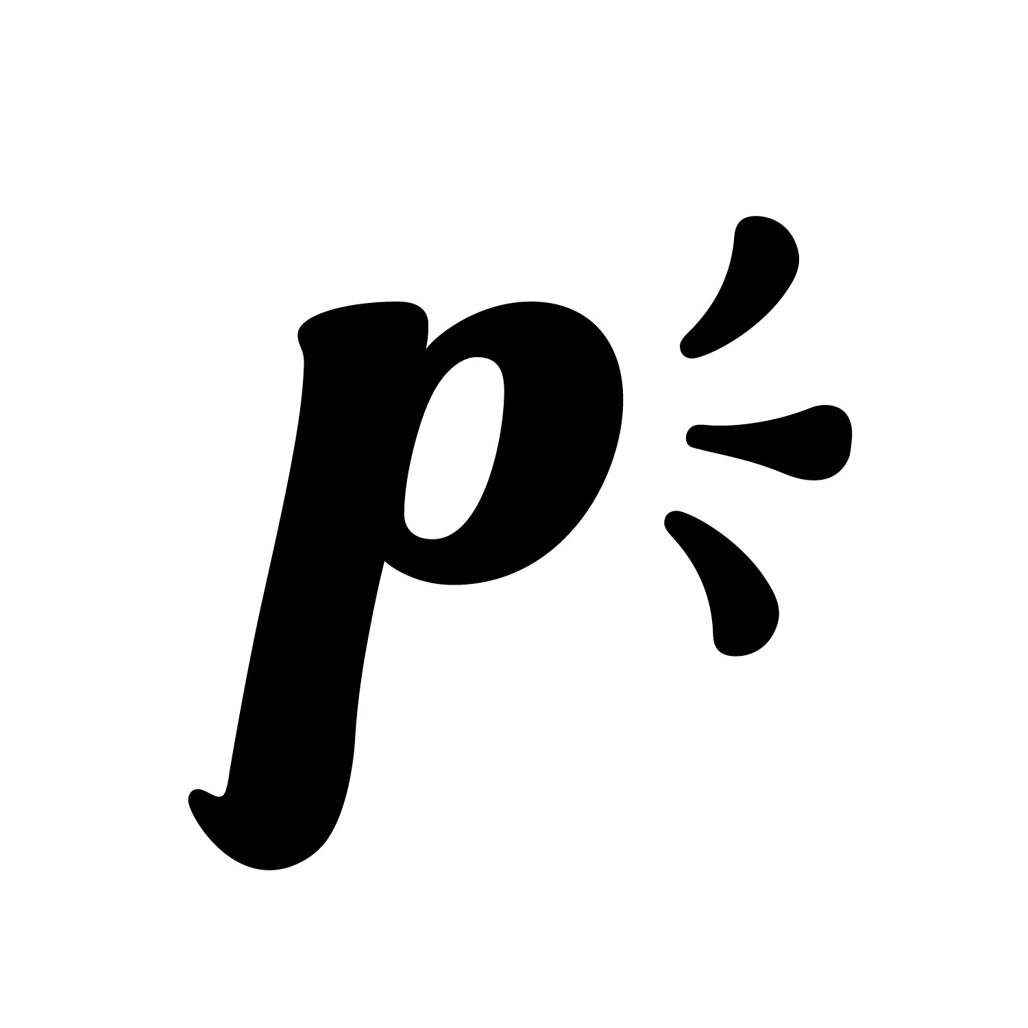 Pop of Colour secondary logo BW