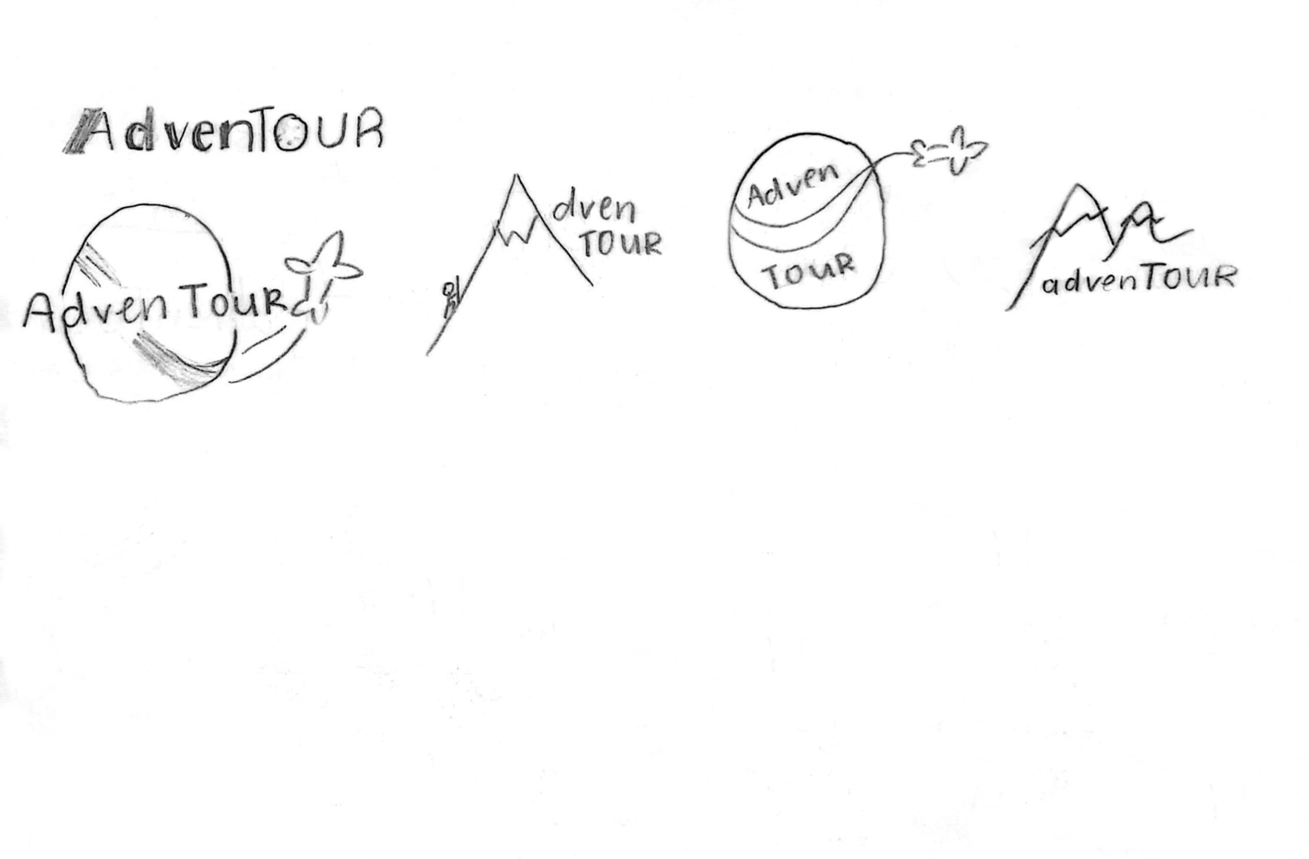 AdvenTOUR logo sketches - 2