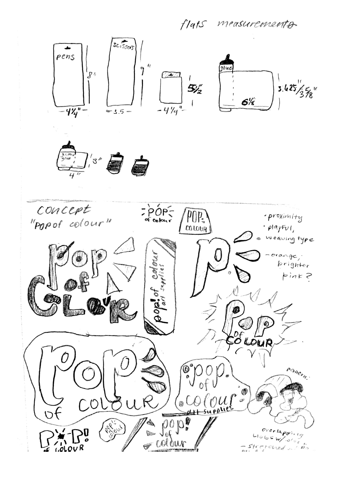 Pop of Colour sketches - 1