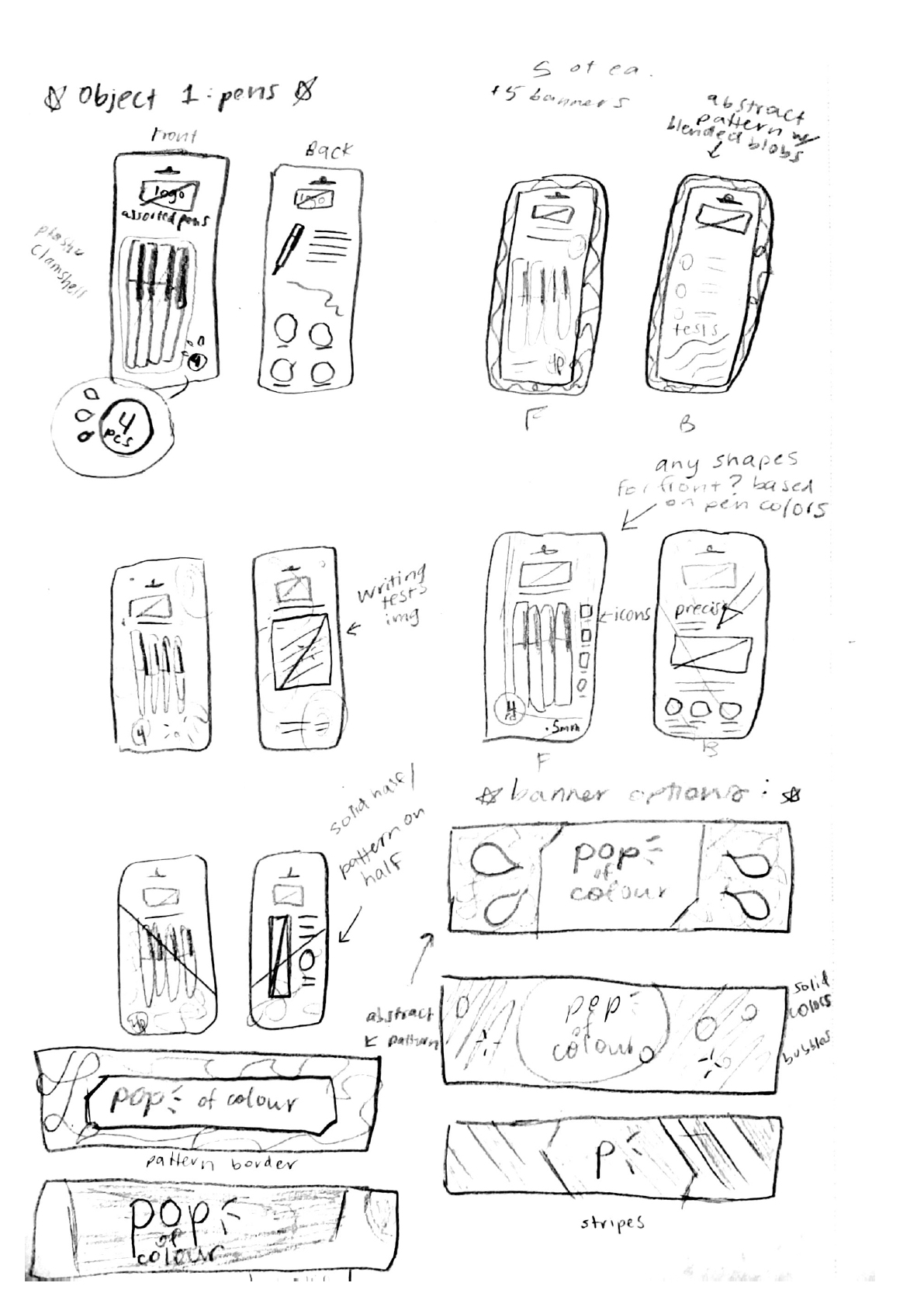 Pop of Colour sketches - 2